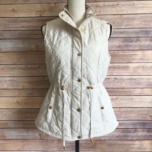NWOT Cynthia Rowley Cream Puffer Vest